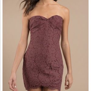 Laced strapless dress from tobi
